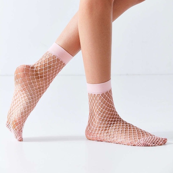 pink fishnet socks